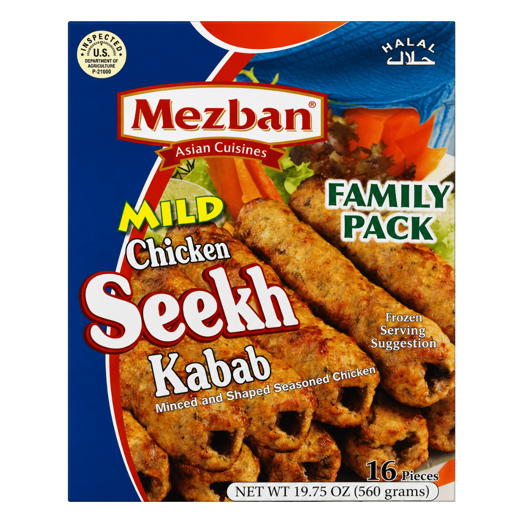 Mezban Mild Chicken Seekh Kabab 16 Pcs/560 g buy online USA - 1